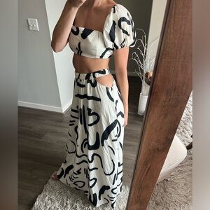 Black and white two piece